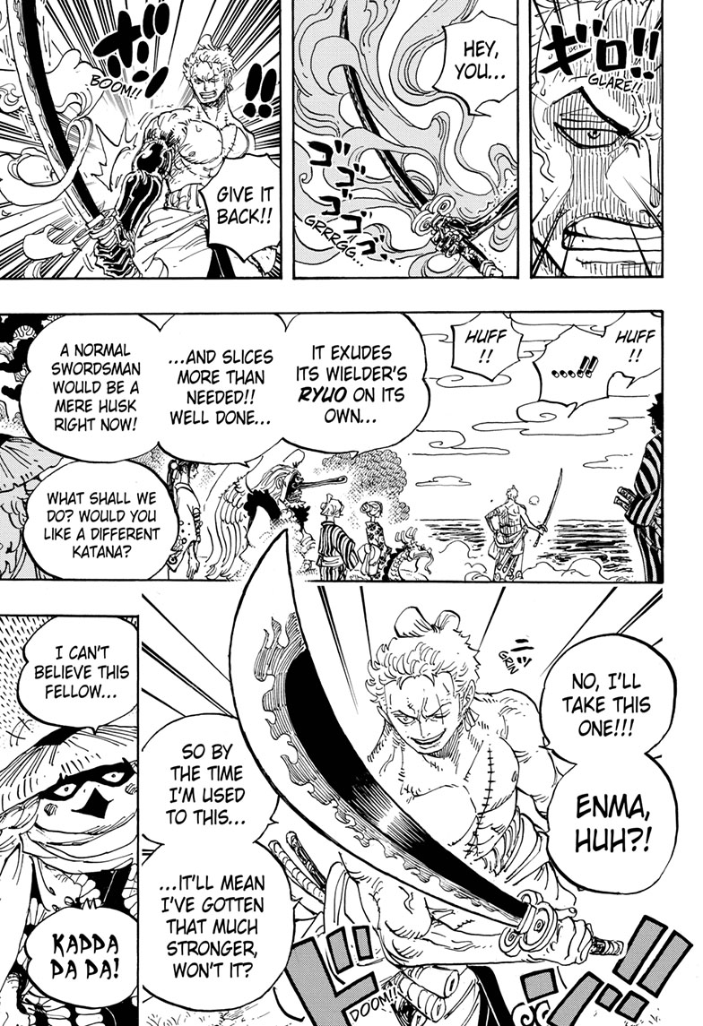 One Piece chapter 955 major spoilers leaked: Enma drains Zoro's